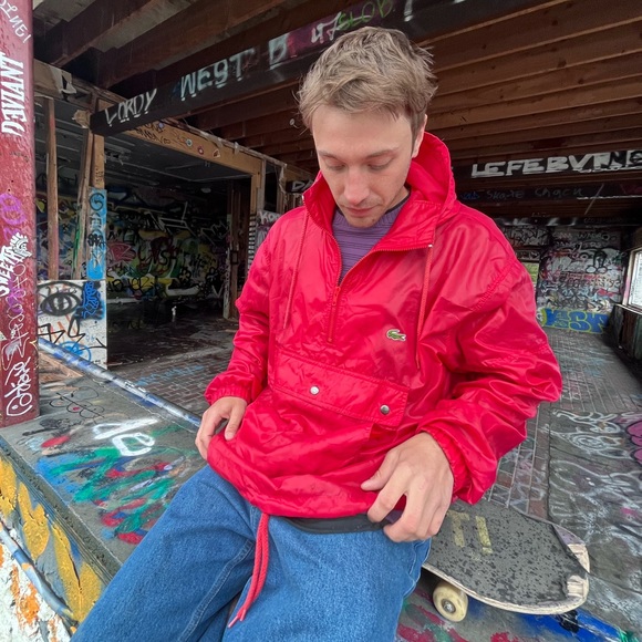 Mens large Lacoste vintage rain coat - Picture 5 of 6